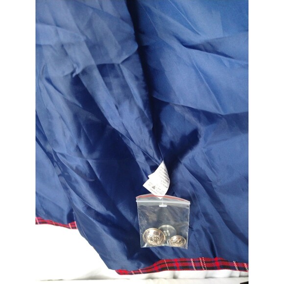 NWOT VENUS Red Blue Plaid Jacket Sz14 Button Closure Mid Length Academia Preppy - Picture 9 of 12